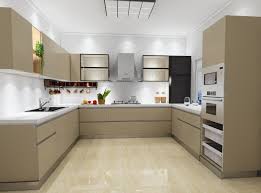 Modular kitchen with chimney and cabinets in 2 BHK flat, Chattarpur