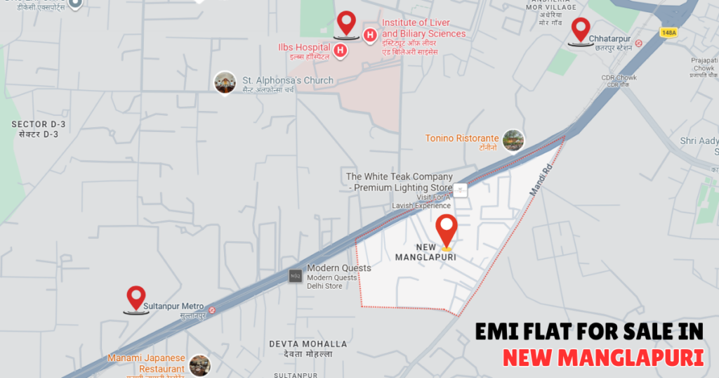 EMI flat for sale in New Manglapuri